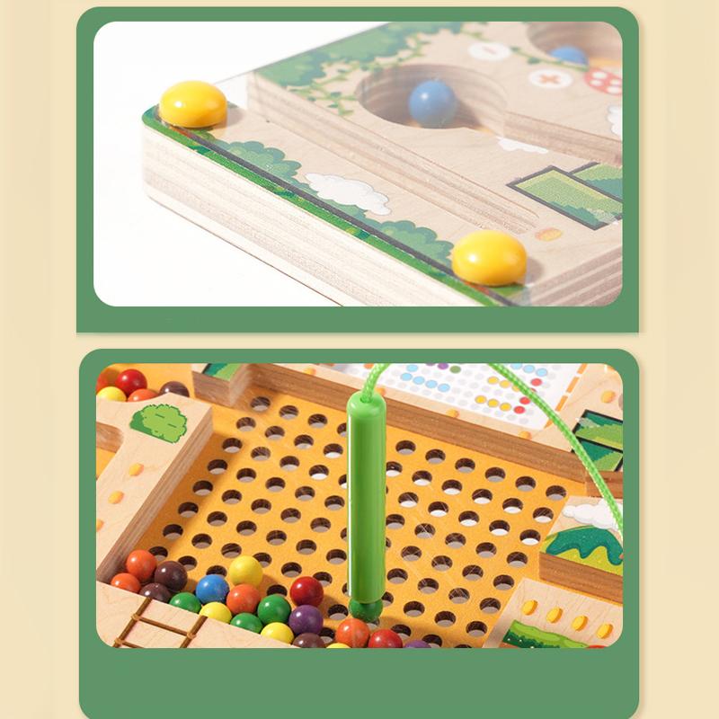 Magnetic Sorting Games Montessori Puzzle Toys Maze Board Learning Color Counting Number Classification Wooden Educational Toys