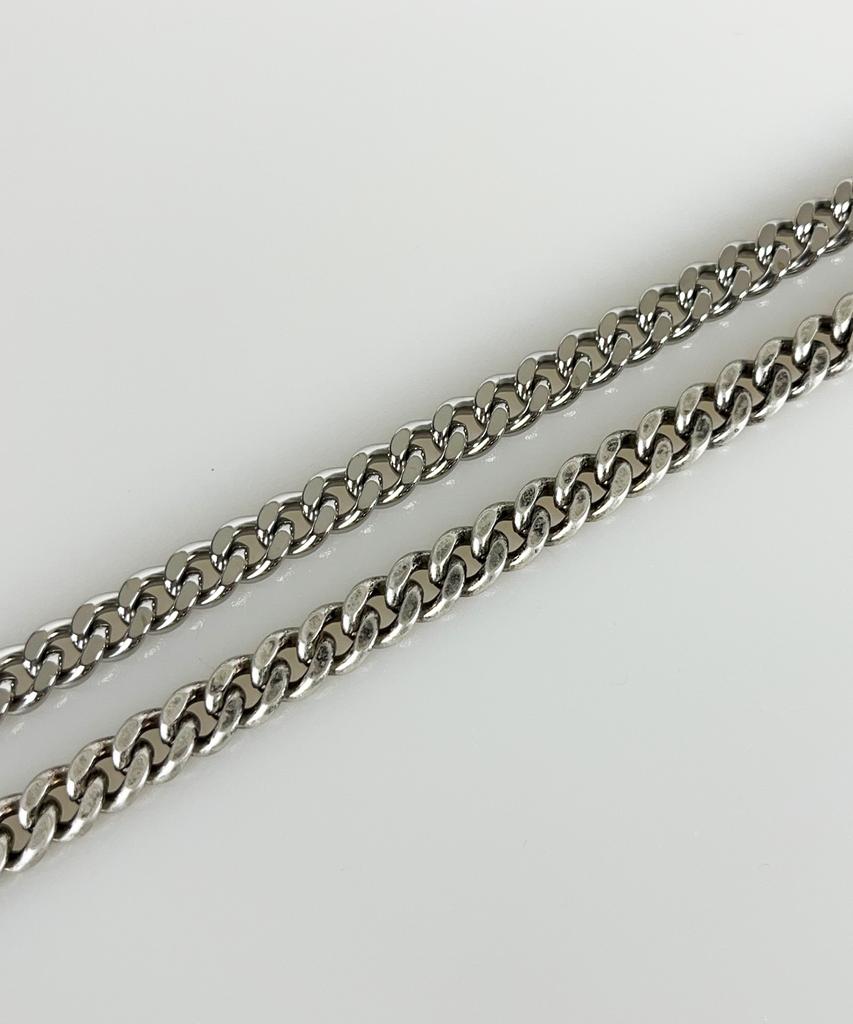 Sexto [Necklace][Surgical Steel] 1202Dc Bu Chain Necklace Silver