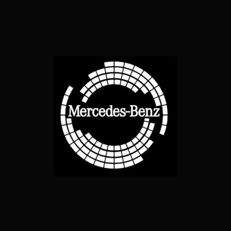 C200 E200 New 2025 For Mercedes Benz 2PCS/Set Car Door Light Laser Logo Decor Project Ghost Lamp Mercedes Benz A B C M ML GLA GL