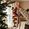 DIY Spiral Ornament Craft Christmas Crochet Kit, 3D Reindeer Hanging with Beginner Supplies Yarn And Beads, Seasonal Handmade Decoration for