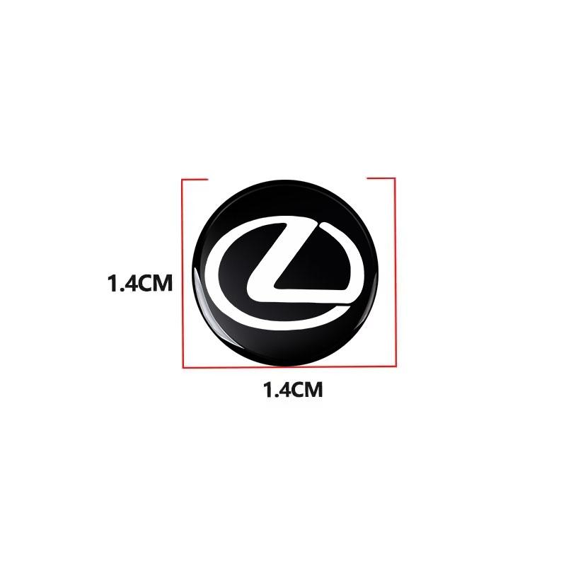 14mm Aluminum Car Remote Key Sticker Emblem Auto Accessories For Lexus ES RX NX LS UX LM LX GX LC RZ IS CT GS RC HS SC TX LBX