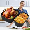 Air Fryer Silicone Liner for Philips Dual Basket Air Fryer 3000 Series 6L/3L,2-Pack Reble Dual Airfryer Liners Accessories for Philips 9L 2-Drawer