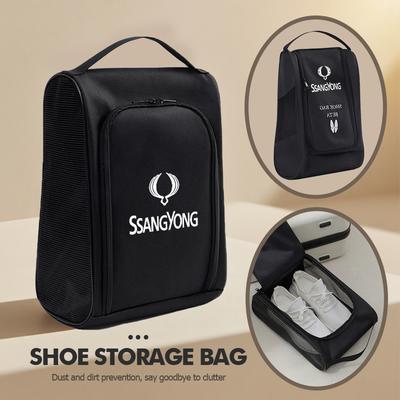 Car Logo Sneaker Storage Bag Travel Outing Shoe Storage Tool For SsangYong Musso Rexton Torres Kyron Actyon Tivoli Rodius