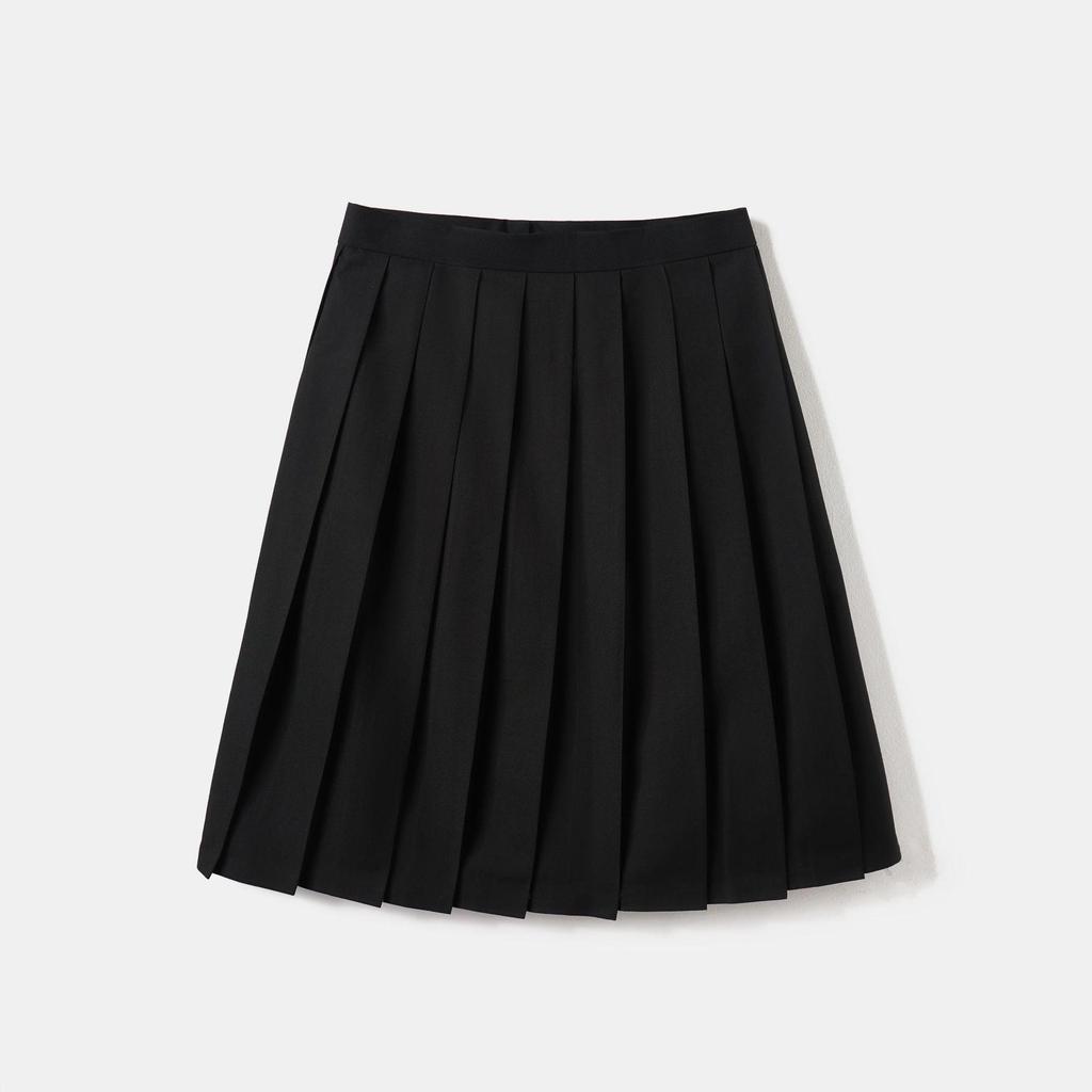 Authentic Black Sailor Uniform Set - Academy Style with Pleated Skirt