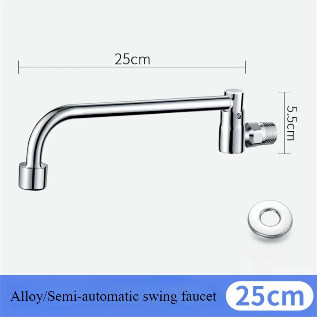 Commercial Stove Faucet Automatic Swing Hotel Kitchen Stove Faucet Dish Basin Semi-automatic Swing Faucet