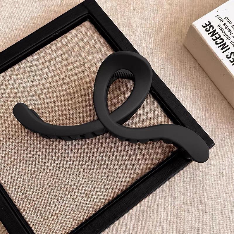 Polka Dot Frangipani Claw Clip - Elegant Half-Up Hair Accessory