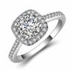 Elegant Zircon Engagement Rings for Women Stylish European American Fashion Jewelry Gift