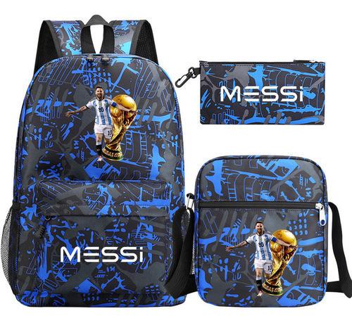 Youth Fashion Backpack Shoulder Bag Pencil Case Children'S Student School Bag 3-Piece Set