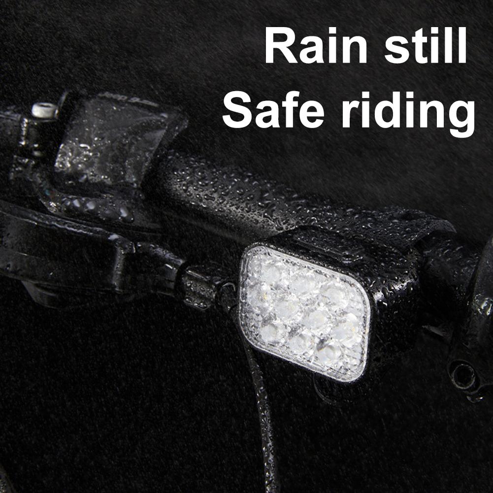 LED Bike Handlebar Flashlight USB Rechargeable Outdoor Bike Headlight Waterproof Safety Warning Taillight Cycling Tail Lamp