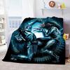 Weiche Überwurfdecke aus dem Film „Aliens“, Weltraummonster, bedruckt, Tagesdecke, Sofa-Couch-Bezüge, Reise-Camping-Decke, Geschenk für Kinder und Erwachsene