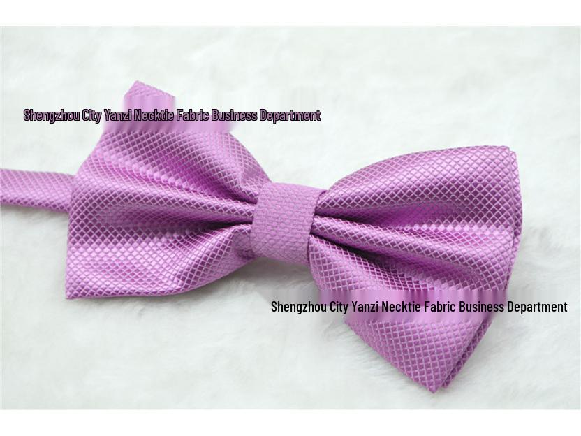 Korean Style Double Layered Solid Color Bow Tie for Men's and Women's Formal or Wedding Wear