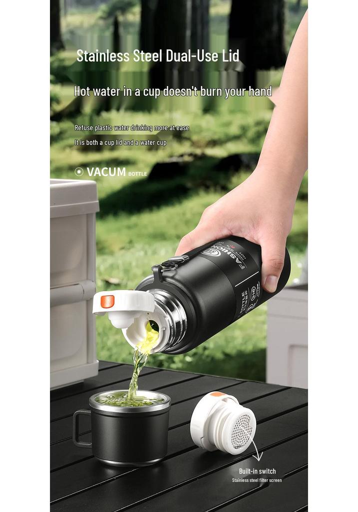Stainless Steel Insulated Thermos for Men & Women - Large Capacity, Portable Travel Water Kettle