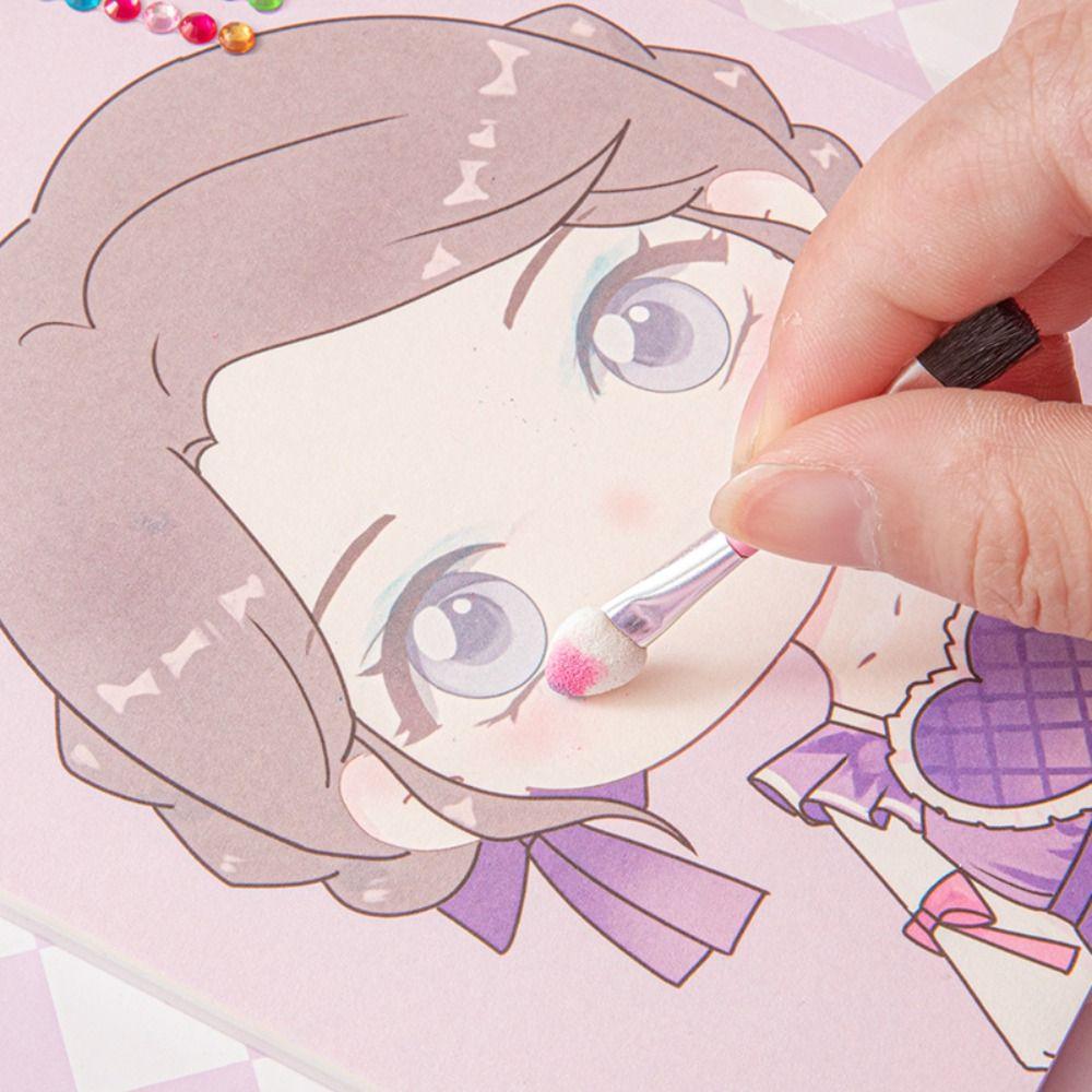 Album Journal Little Girl Makeup Outfit Stickers DIY Scrapbooking DIY Decorative Sticker  Student