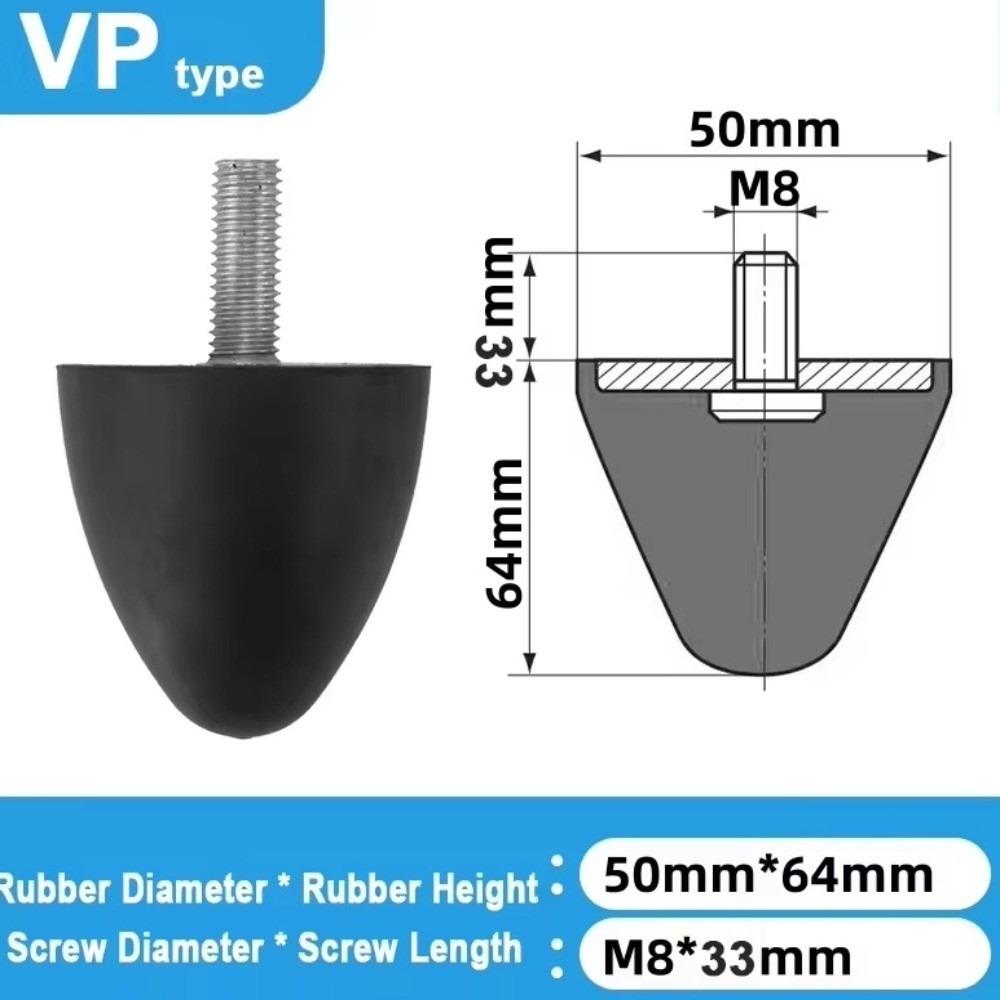 Male Female Thread Vibration Isolation Base M6 M8 M10 M12 Shock Absorbing Pads  Silent Operation
