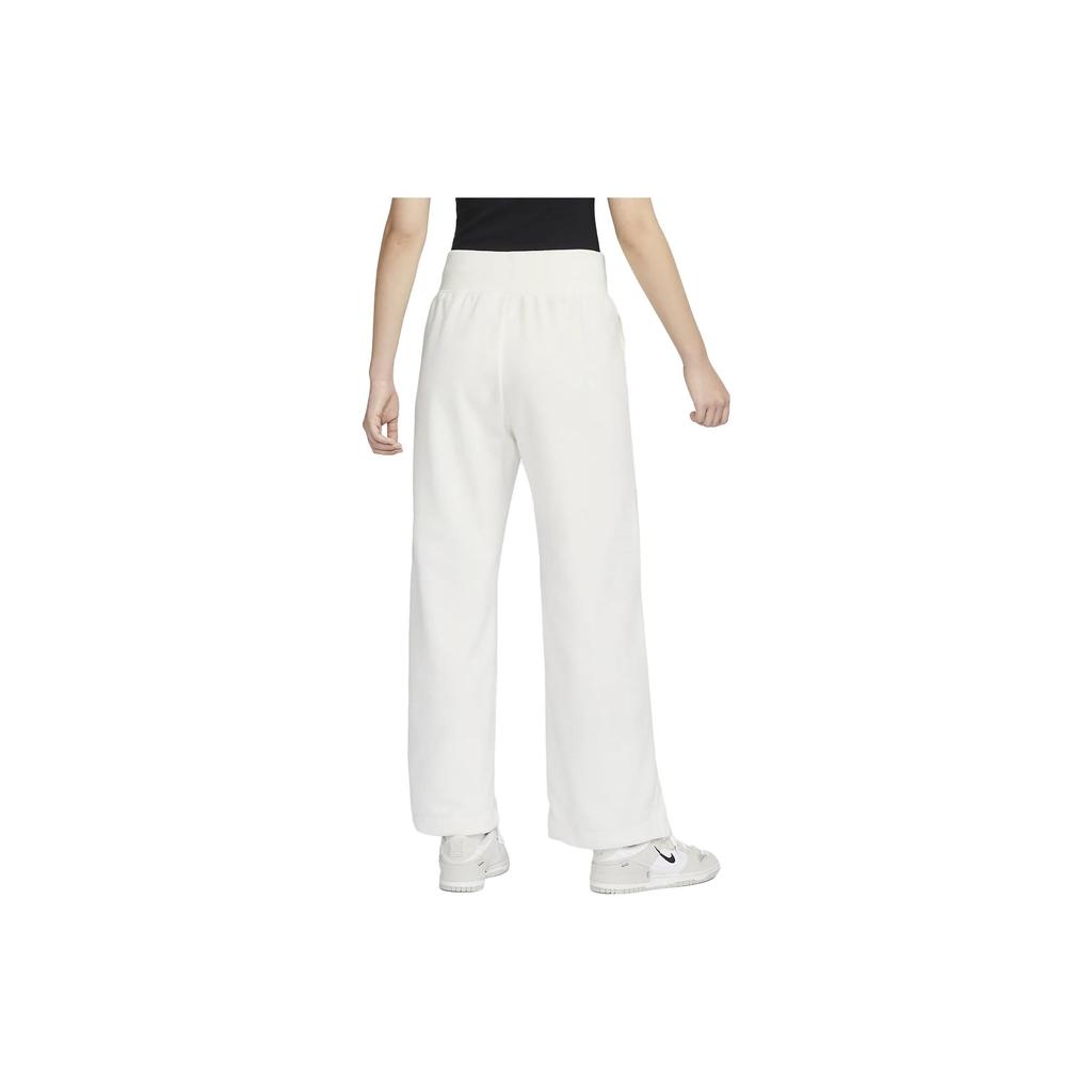 Nike Logo Embroidered High-Waisted Straight-Leg Sports Pants Women bottoms White DV8017-133