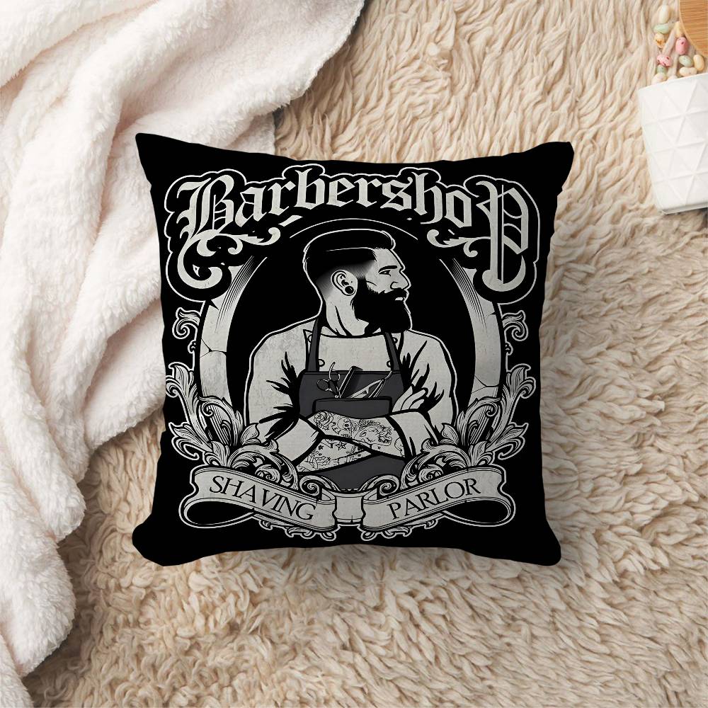 Vintage Sign Expert Barber Shop Pillowcase toon Gift Cushion Cover Bedroom Home Sofa Chair Seat Decor pillow case