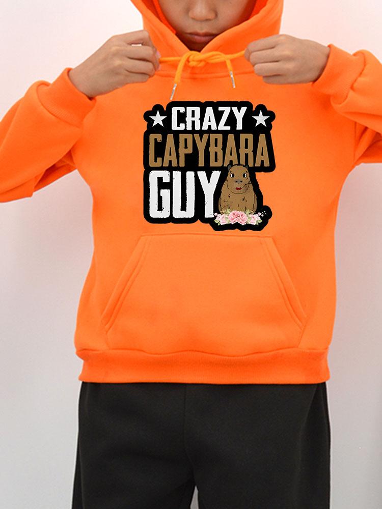 Capybara Anime Hoodie Sweatshirt Kids Clothes Girl Y2k Sudadera Children Casual Pullover Autumn Kawaii Fleece Jacket Boy Clothes