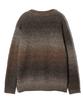 NODU Npn Gradient Boucle Two-Tone Striped Round Neck Long Sleeve Knit [Brown]