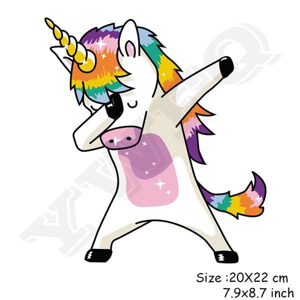 Flower Unicorn Stickers for Girls Boy Gift Badges Diy Accessory Heat Transfer Clothing Decor Patches