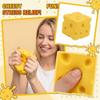1Pc 5/7cm Square Cheese Squishy Party Prop Slow Rebound Push Stress Relief Sensory Cheese Stress Balls Fidget Party Favors