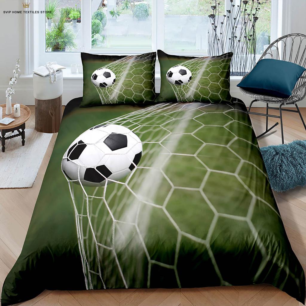 Football 3d Printed Quilt Cover Machine Washable Duvet Cover Bedding Set Quilt Cover Pillowcase Can Be Customized