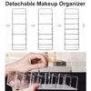 Clear Makeup Organizer 8 Compartments Cosmetic Display Holder Cosmetic Storage Box  Vanity