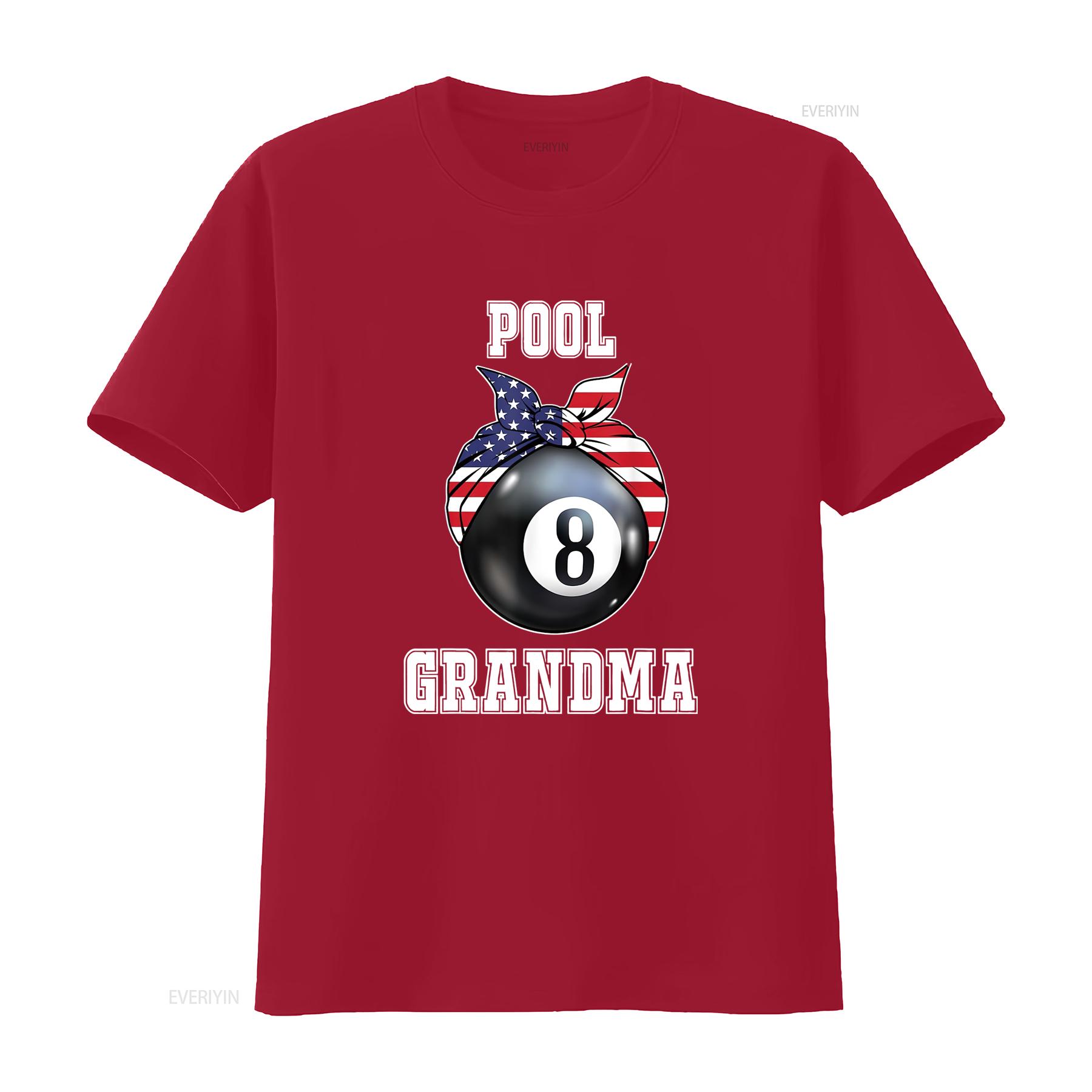 

Womens Pool Grandma Top Apparel For Players Grandmama T Shirt Black vintage Washed Versatile Slightly Breathable homme S