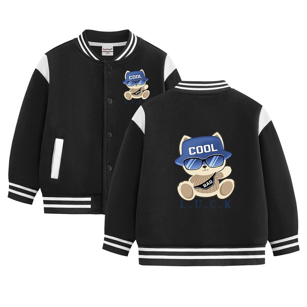 Jungen Koreanischer Stil Winter Baseballjacke mit Samt
