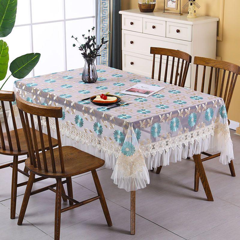 

Кружевная скатерть, вышитая пряжей, прямоугольная скатерть, скатерть для журнального столика, скатерть, покрывало, декоративная скатерть 110 * 160CM