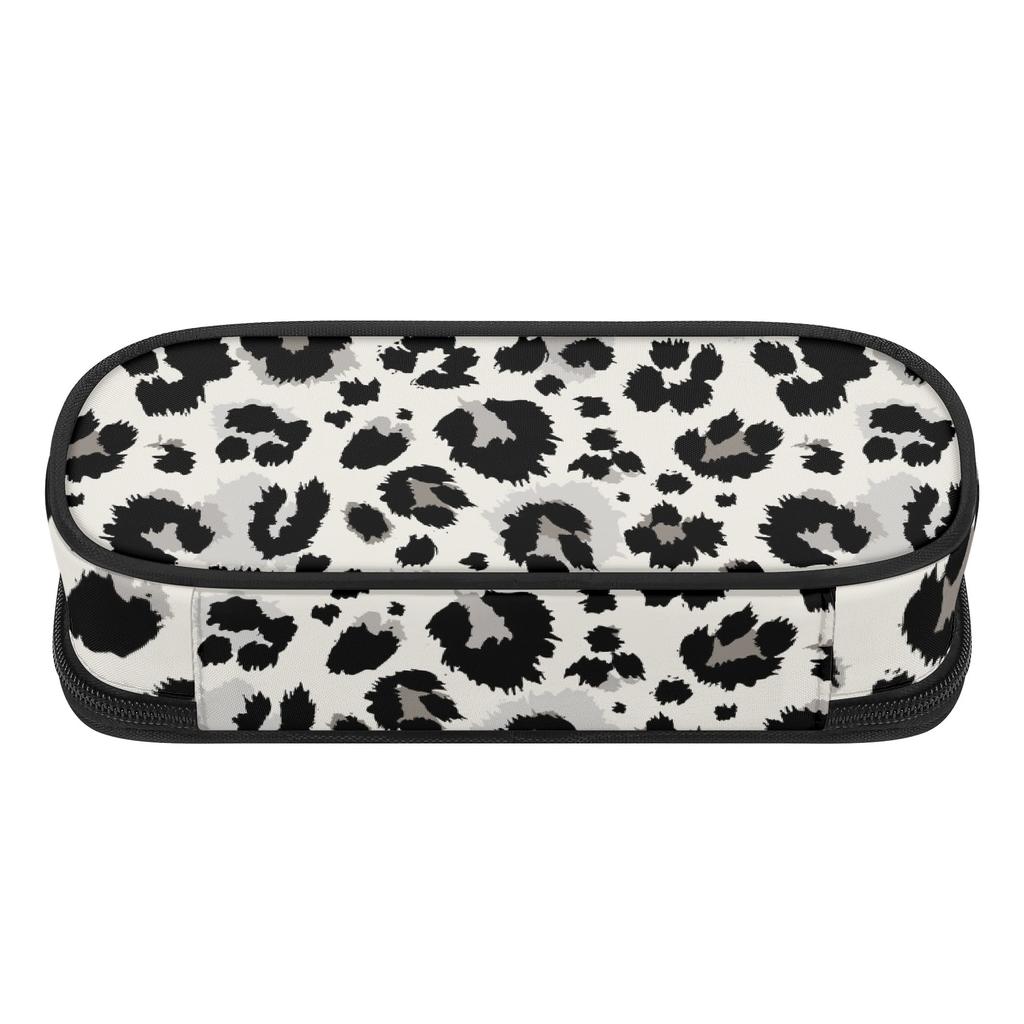 Pencil Pouch Printed 300D Polyester Full Zipper Closure with Main Storage Mesh Pocket and Organized Pen Holders for Boys Girls