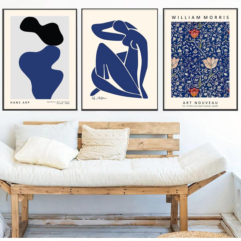 Retro Matisse Canvas Painting Abstract Nordic Girl Coral William Posters Living Room Wall Art Prints Pictures For Home Decor