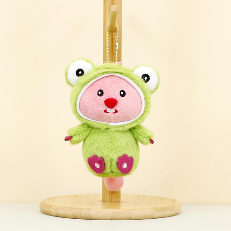 Soft Plush Keychain Animal Doll For Girls Bags Cute Rabbit Frog Bear Adornments