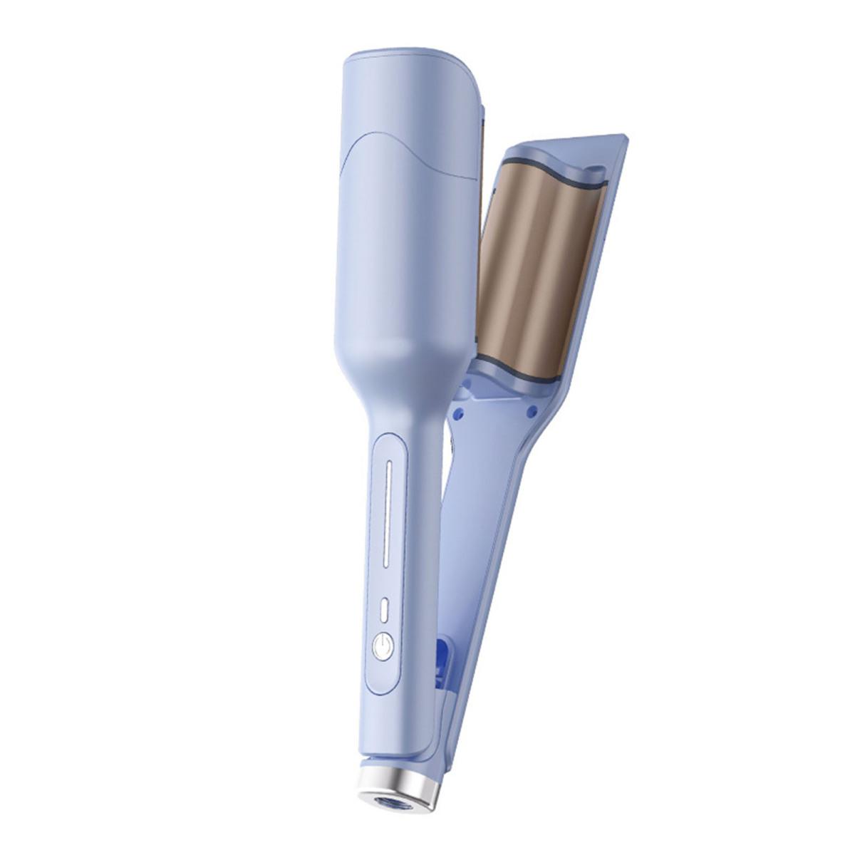 

28MM Egg Roll Плойка для завивки 3 температури, регульована французька хвиля, плойка для волосся Швидке нагрівання Електрична щипка для волосся Waver Жіноча паличка для завивки хвилястого волосся EU синій