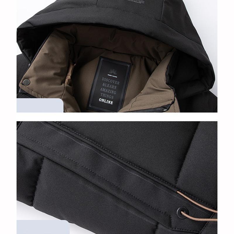 Warm Windproof Jacket Men Winter Fashion Comfortable Thickened Outdoor Hooded Overcoat Casual