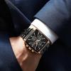 Fashion Square Quartz Watch Men's Luxury Steel Strip Business Date Chronograph Watches