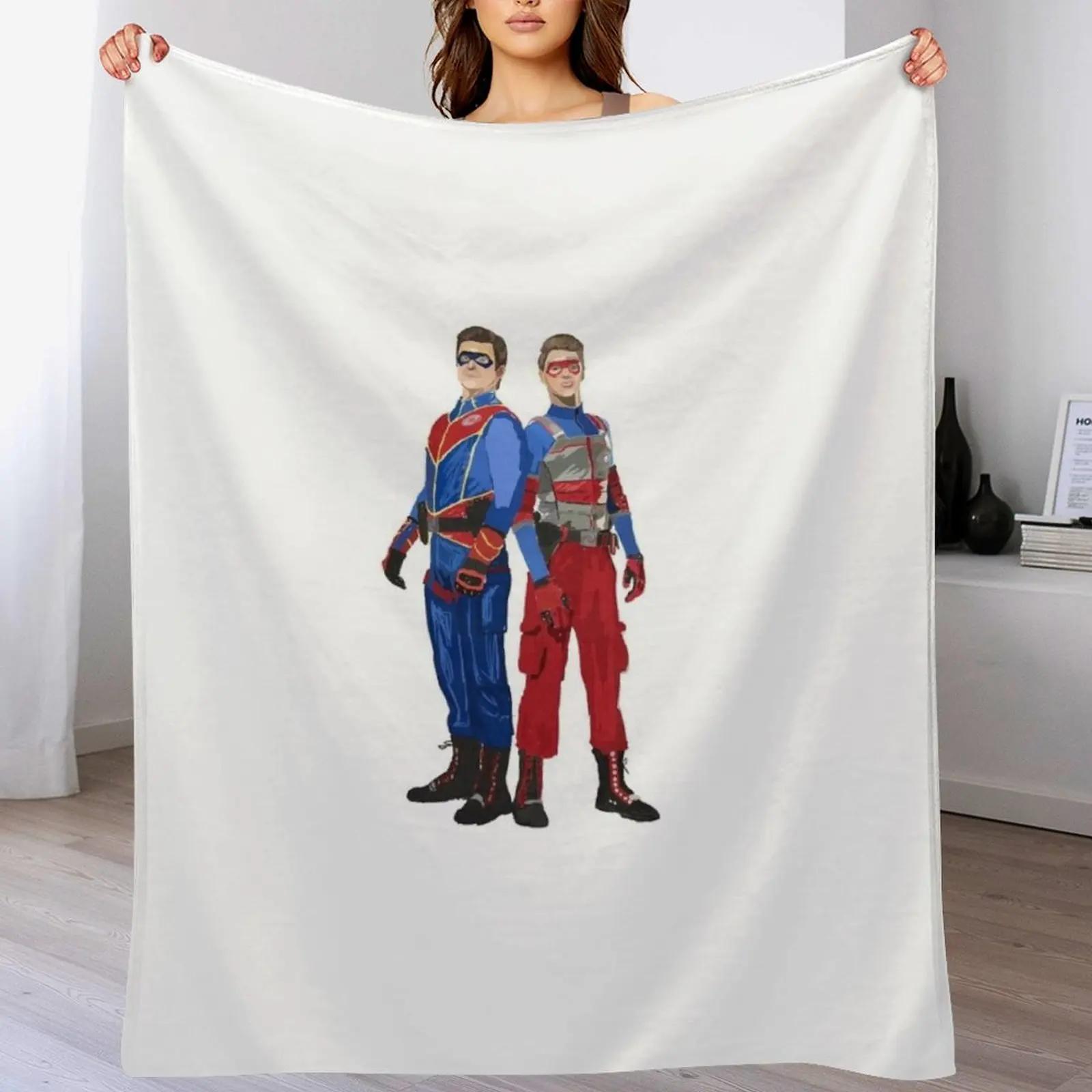 Kid Danger and Captain Man Throw Blanket Versatile Cozy Throw Blanket for All Occasions Size: 75*100cm, Weight: 230 GSM