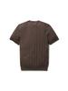 OLZEN Men'S Vertical Henley Neck Round Short Sleeve Knit_Zbg2Er1204Br