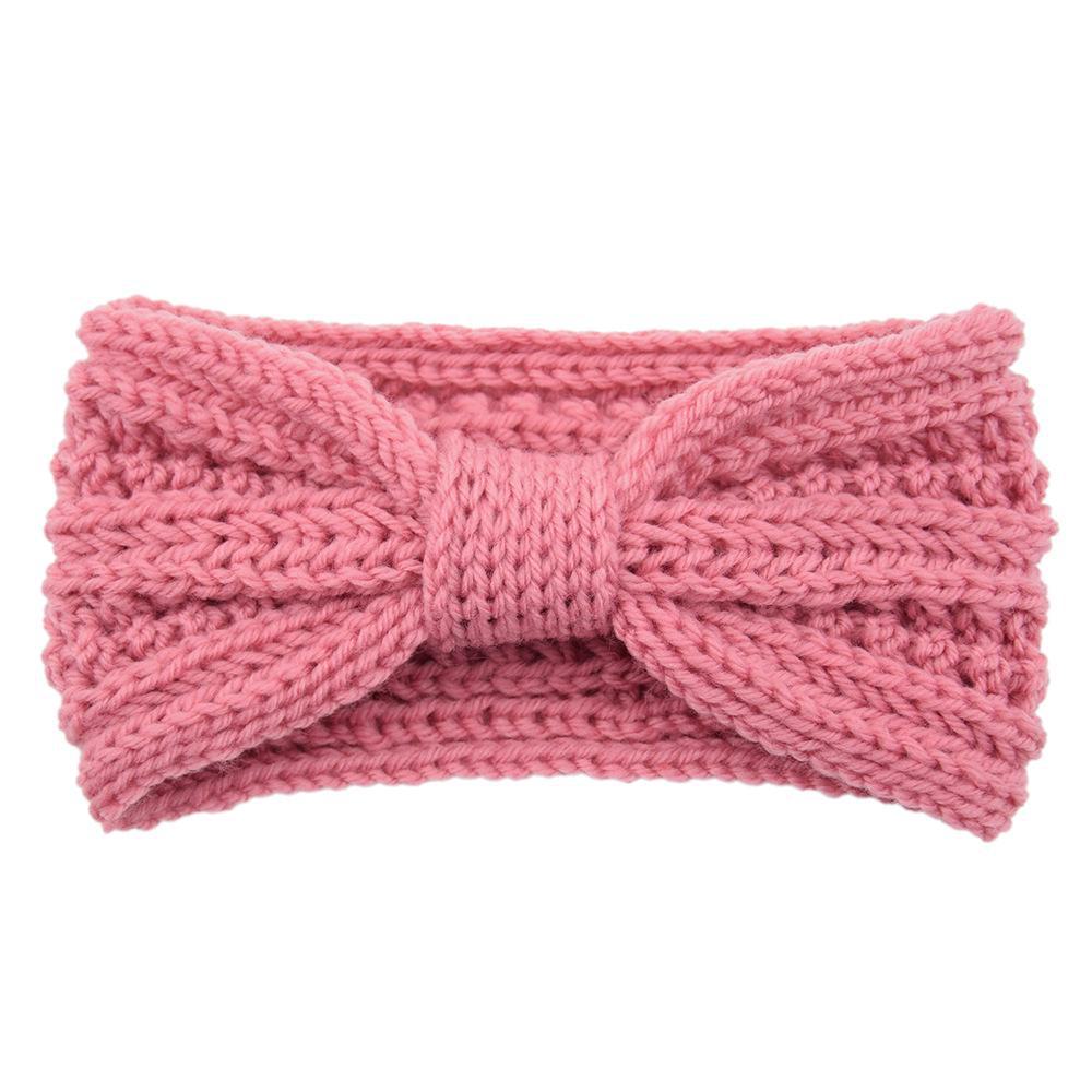 European & American Knit Wheat Ear Bow Headband: Sports, Earmuffs, Handmade Wool Hair Accessories.