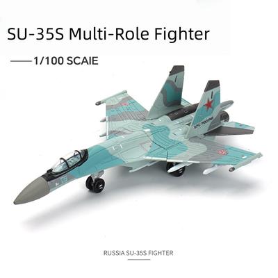 1:100 SU-35 Víceúčelový stíhací model Kreativní vojenská série Stavební bloky Domácí dekorace Sestavené hračky Pro chlapce Vánoční dárky