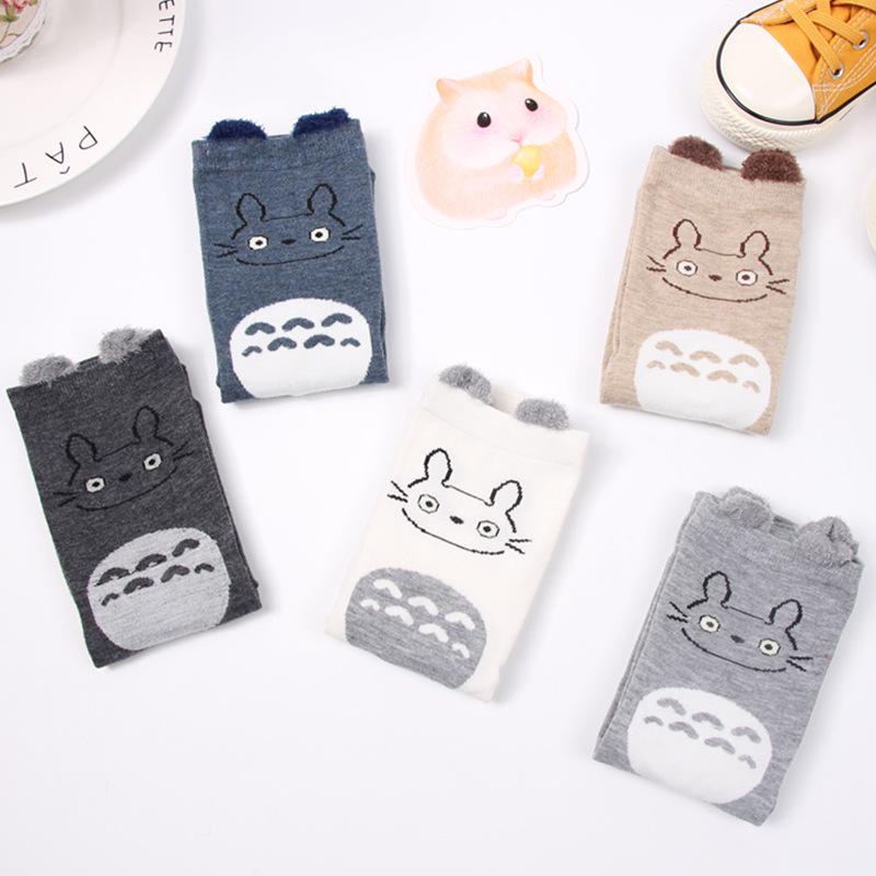 Korean Style Mid-Calf Cute 3D Cartoon Totoro Ear Socks for School