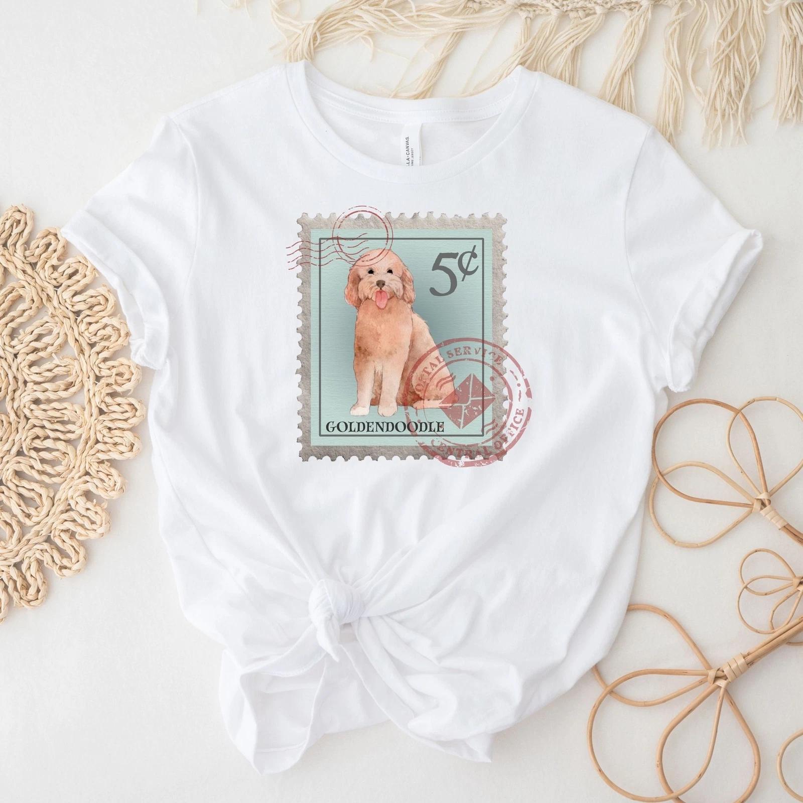 Goldendoodle Dog Postage Stamp Shirt 4XL