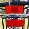 2Pcs Waterproof Rectangle Bike Rack Reflector Plastic Red Bicycle Rear Tail Light Reflectors Warning Reflector Cycling Equipment