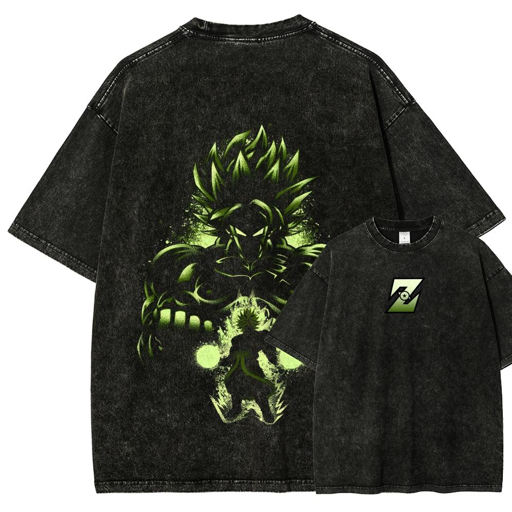 Dragon Ball Anime Lover Washed T-shirt Year round clothing high quality personality Clothes Plus Size Unisex New Model Couples tee