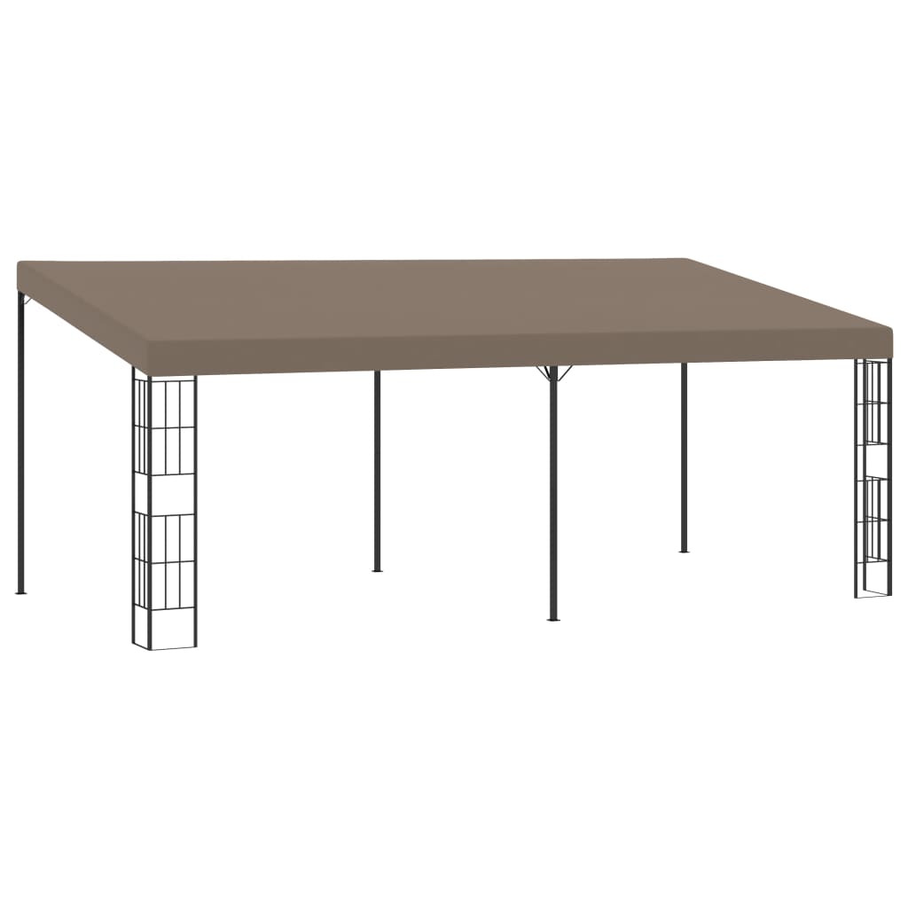 Wandmontierte Pergola 6x3 m Taupe Stoff