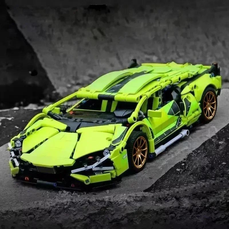 Cărămizi Model Tehnic Super Racing Mașină de Curse 1280PCS Blocuri de Construcție Model Oraș Vehicul Mecanic de Viteză Cadouri Băiat Copil Adult