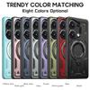 For Xiaomi Poco M6 Pro Redmi Note 13Pro 4G Case Military Armor Shockproof 360° Rotating Ring Stand TPU Plastic Phone Cover