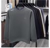 Men's High-End Wool-Blend Mulberry Silk Fleece-Lined Long-Sleeve Sweatshirt