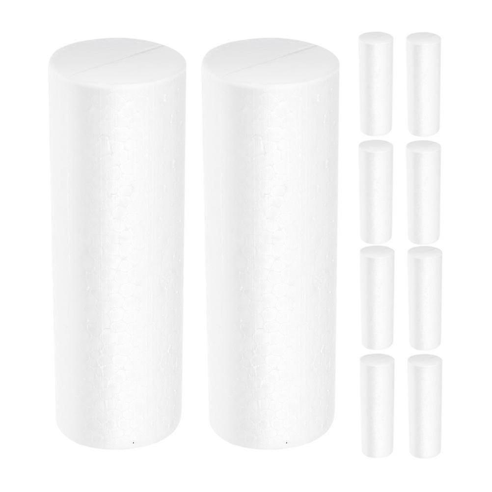 2026 Best!! White Foam Cylinders for DIY Crafts and Decoration Lightweight Sturdy Material Perfect for Creative Projects 10pcs