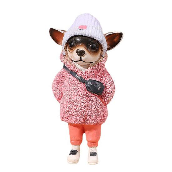 Durable Dog Statues Ornamental Dent-resistant Lovely Children's Gift Dog Sculptures Table Decor