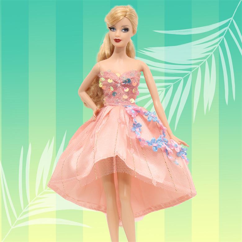 30cm Handmade Doll Clothes Set Elegant Evening Gown Party Dress Fashion Outfit Doll Accessories Princess Costume for Kids Gift